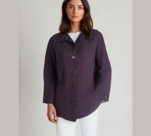 Purple Blazer Jacket Petite Medium